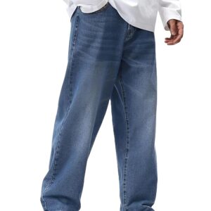 CJ Threads Men's Denim Cotton Oversized Loose Baggy Fit Jeans Pants for Men
