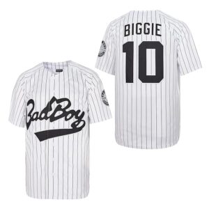 #10 Biggie Bad Boy Movie Baseball Jersey Stitched 90s Hip Hop Unisex Clothing for Party Size S-XXXL